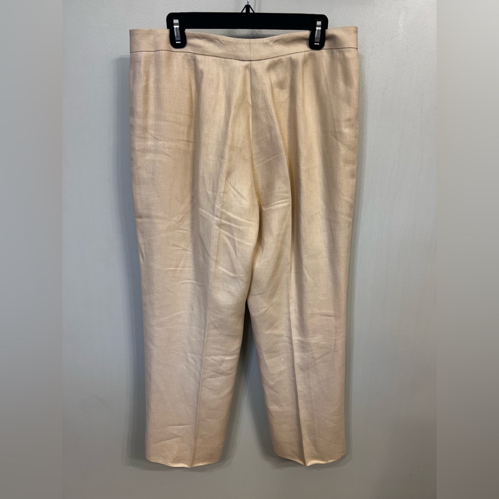 Lafayette Linen Wide-Leg Trousers - Women’s Size 12 - Cream/Beige - Picture 3 of 6